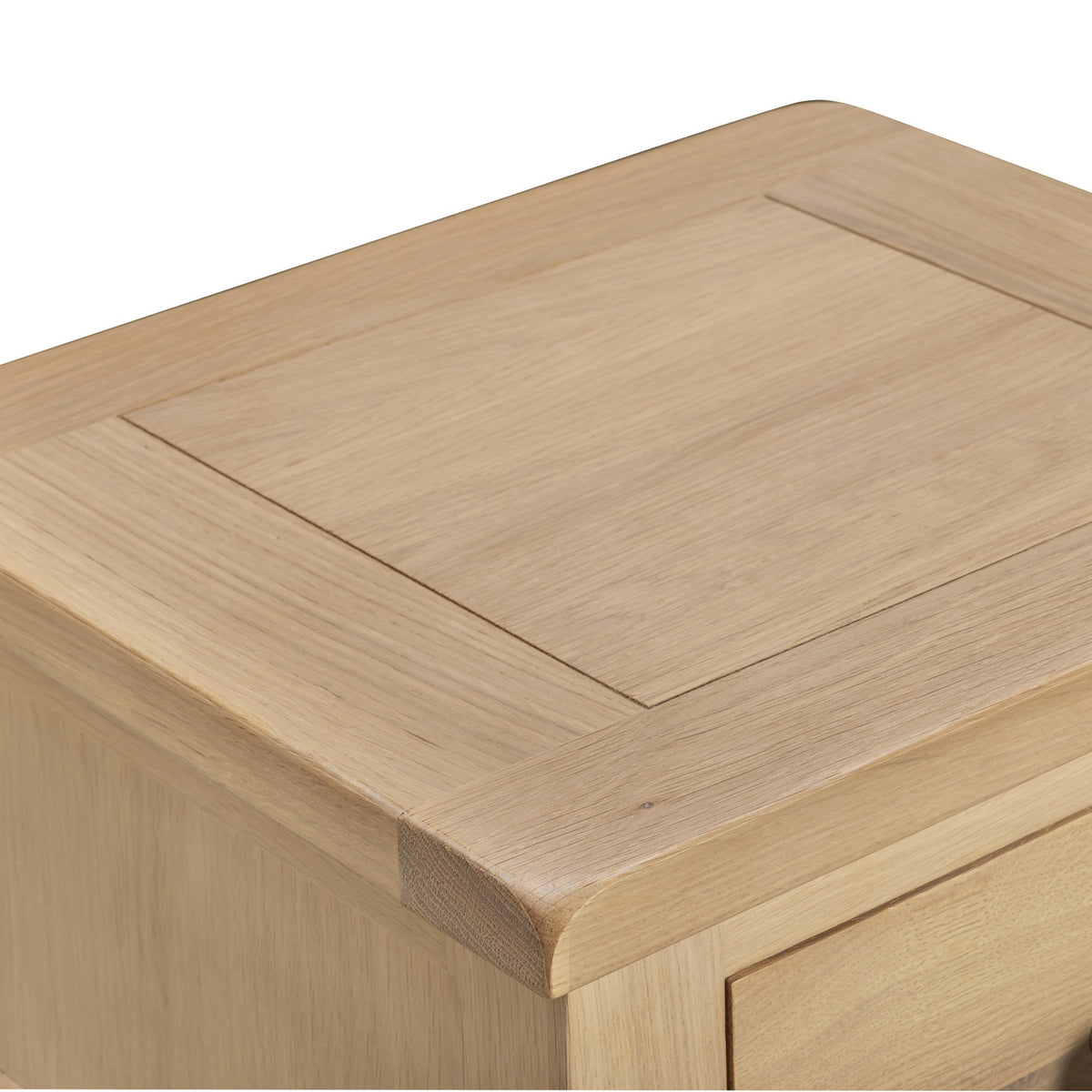 Tetbury 1 Drawer Lamp Table With Shelf in Natural Oak