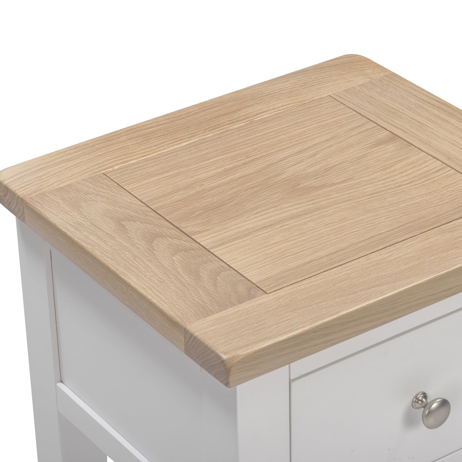 Tetbury 1 Drawer Lamp Table With Shelf in Painted / Oak