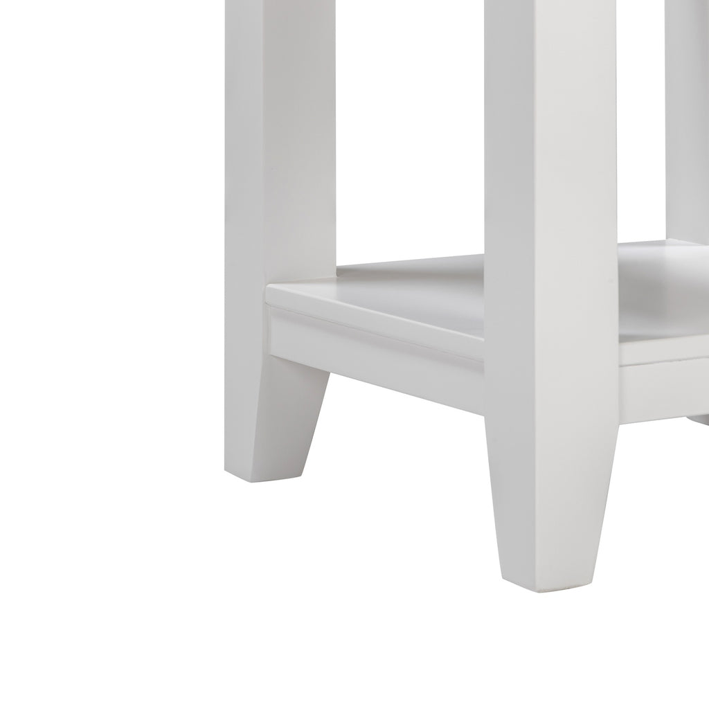 Tetbury 1 Drawer Lamp Table With Shelf in Painted / Oak