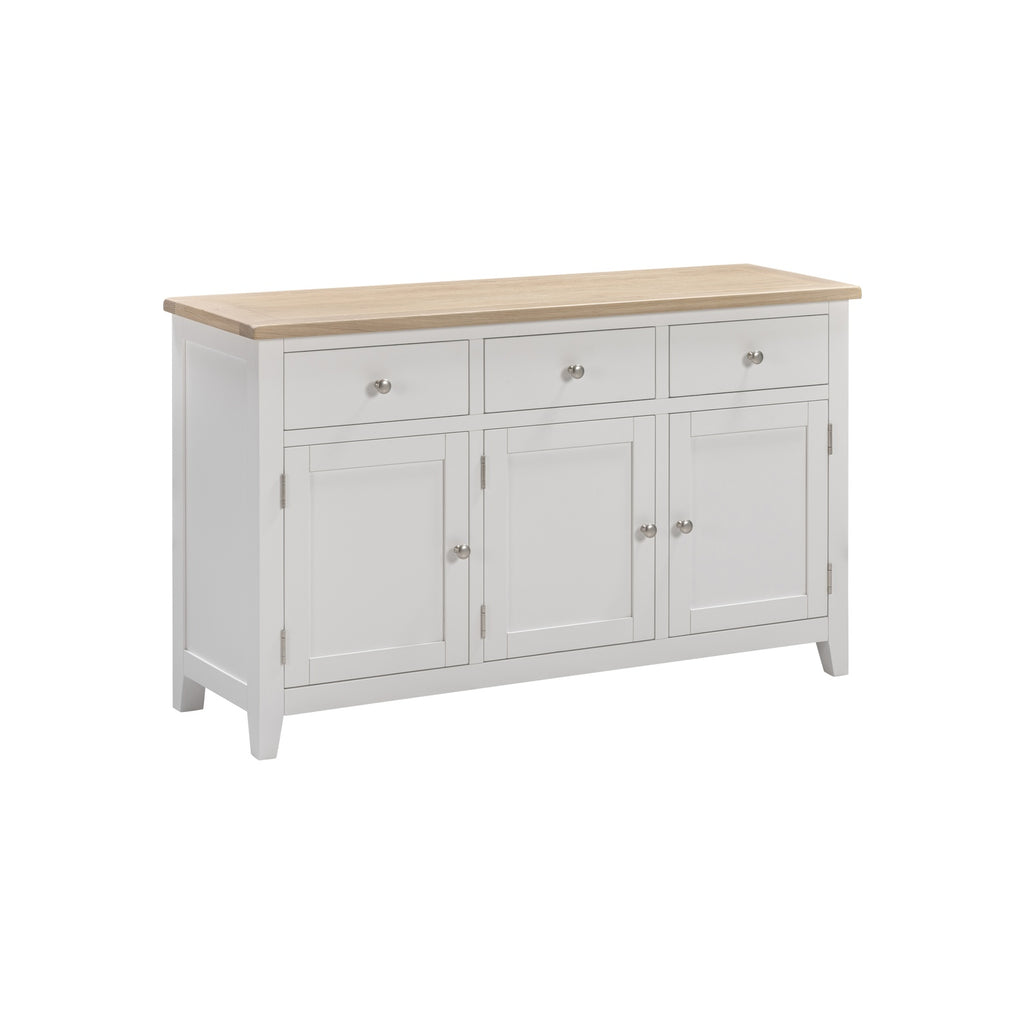 Tetbury 3 Door 3 Drawer Sideboard in Painted / Oak