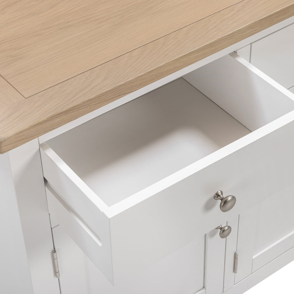 Tetbury 3 Door 3 Drawer Sideboard in Painted / Oak
