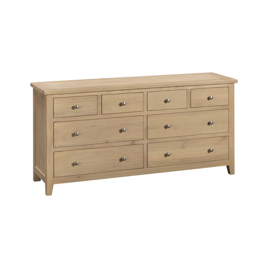 Tetbury 8 Drawer Wide Chest in Natural Oak