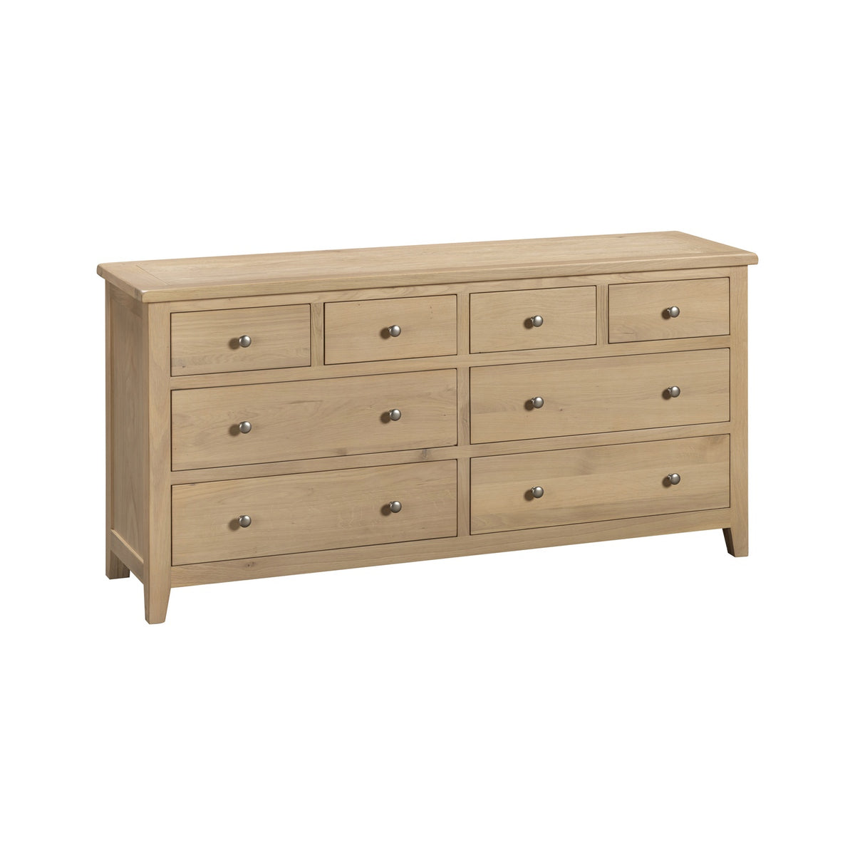 Tetbury 8 Drawer Wide Chest in Natural Oak
