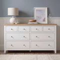 Chest of Drawers with 8 Drawers in painted finish with oak finish top.