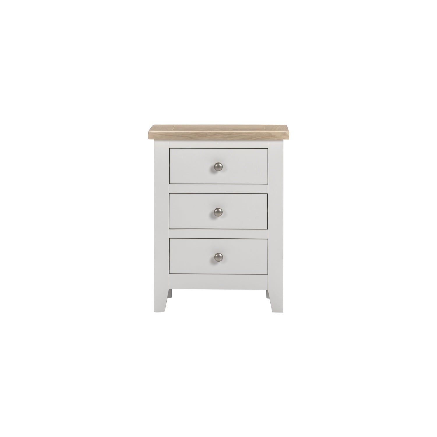 Tetbury Bedside 3 Drawers in Painted / Oak