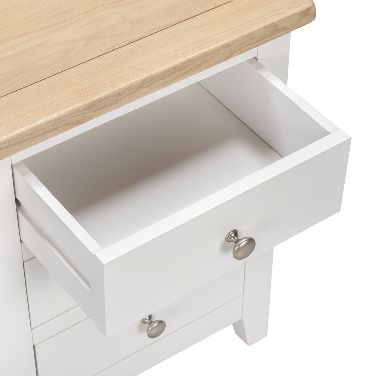 Tetbury Bedside 3 Drawers in Painted / Oak