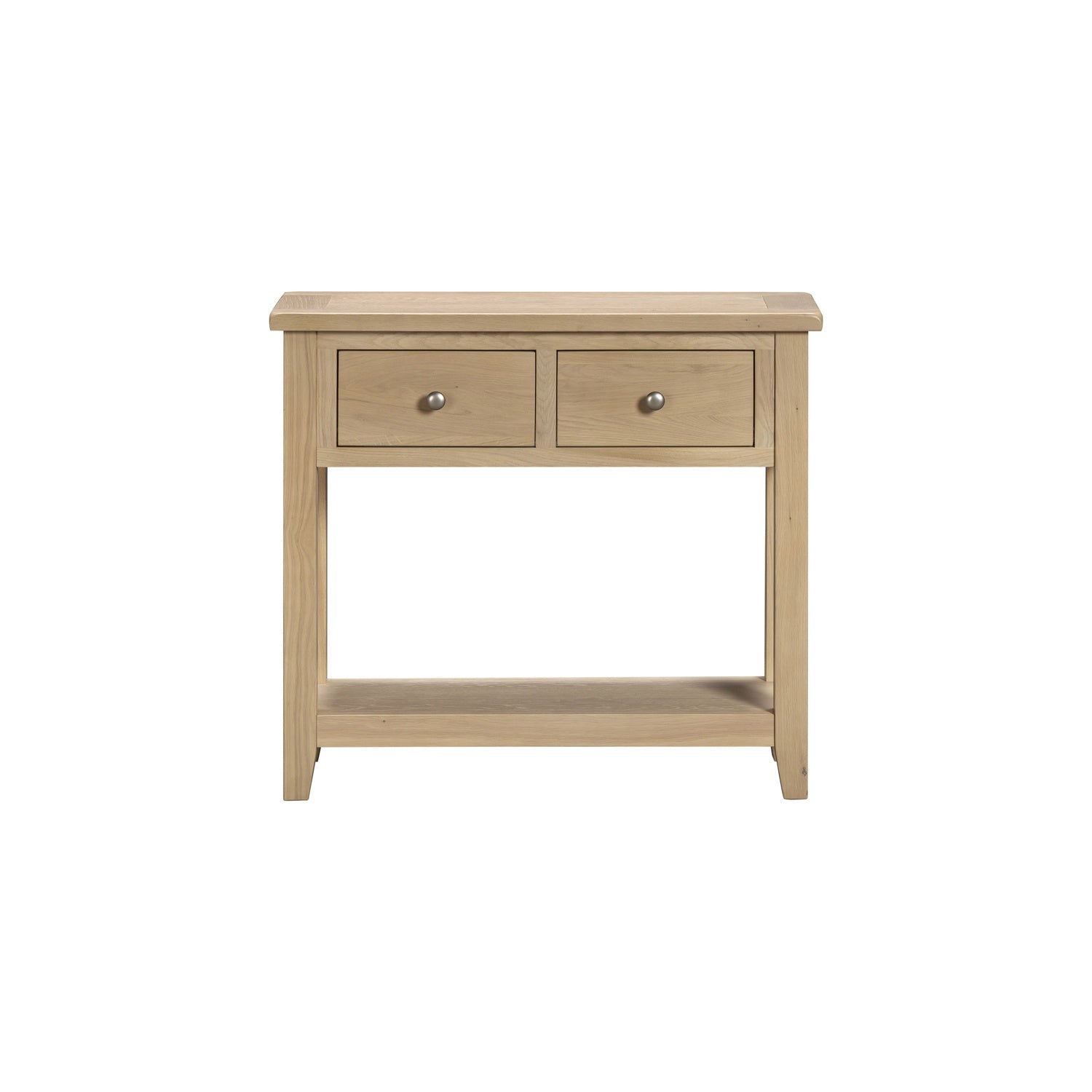 Tetbury Console Table With Shelf in Natural Oak