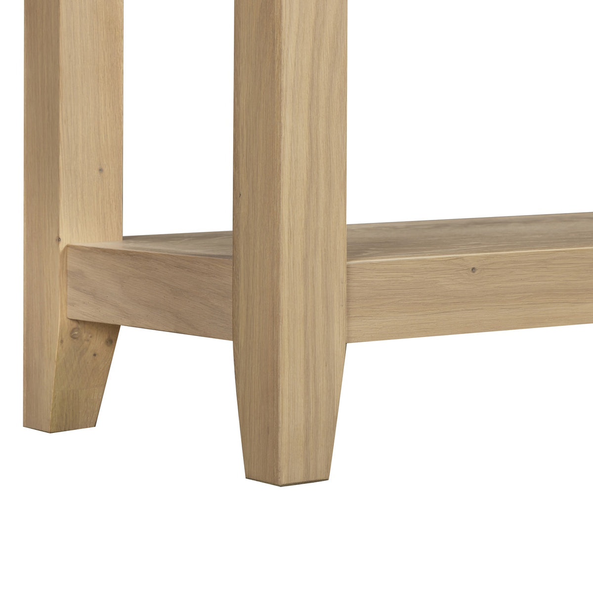 Tetbury Console Table With Shelf in Natural Oak