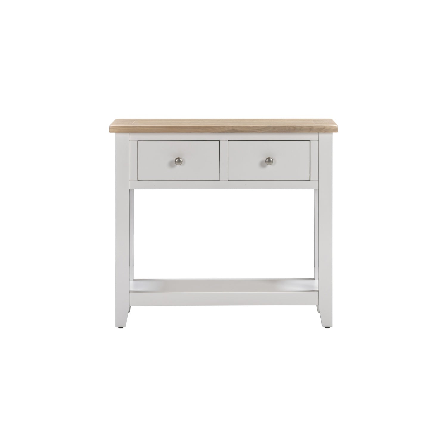 Tetbury Console Table With Shelf in Painted / Oak