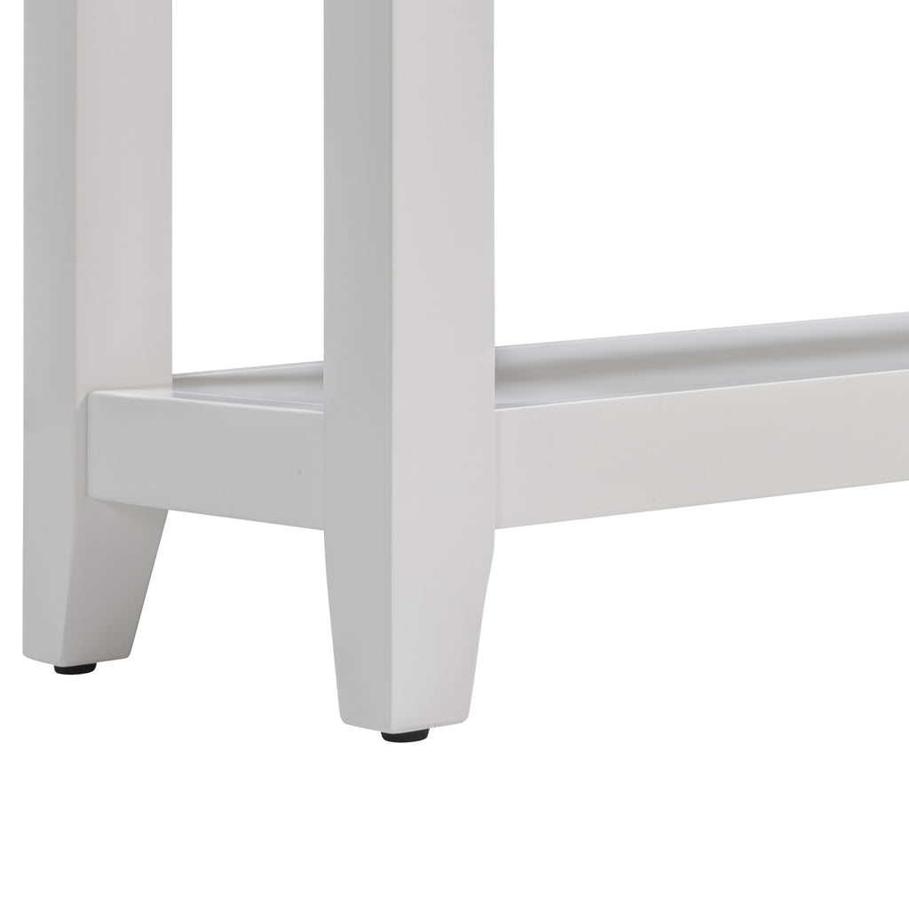 Tetbury Console Table With Shelf in Painted / Oak