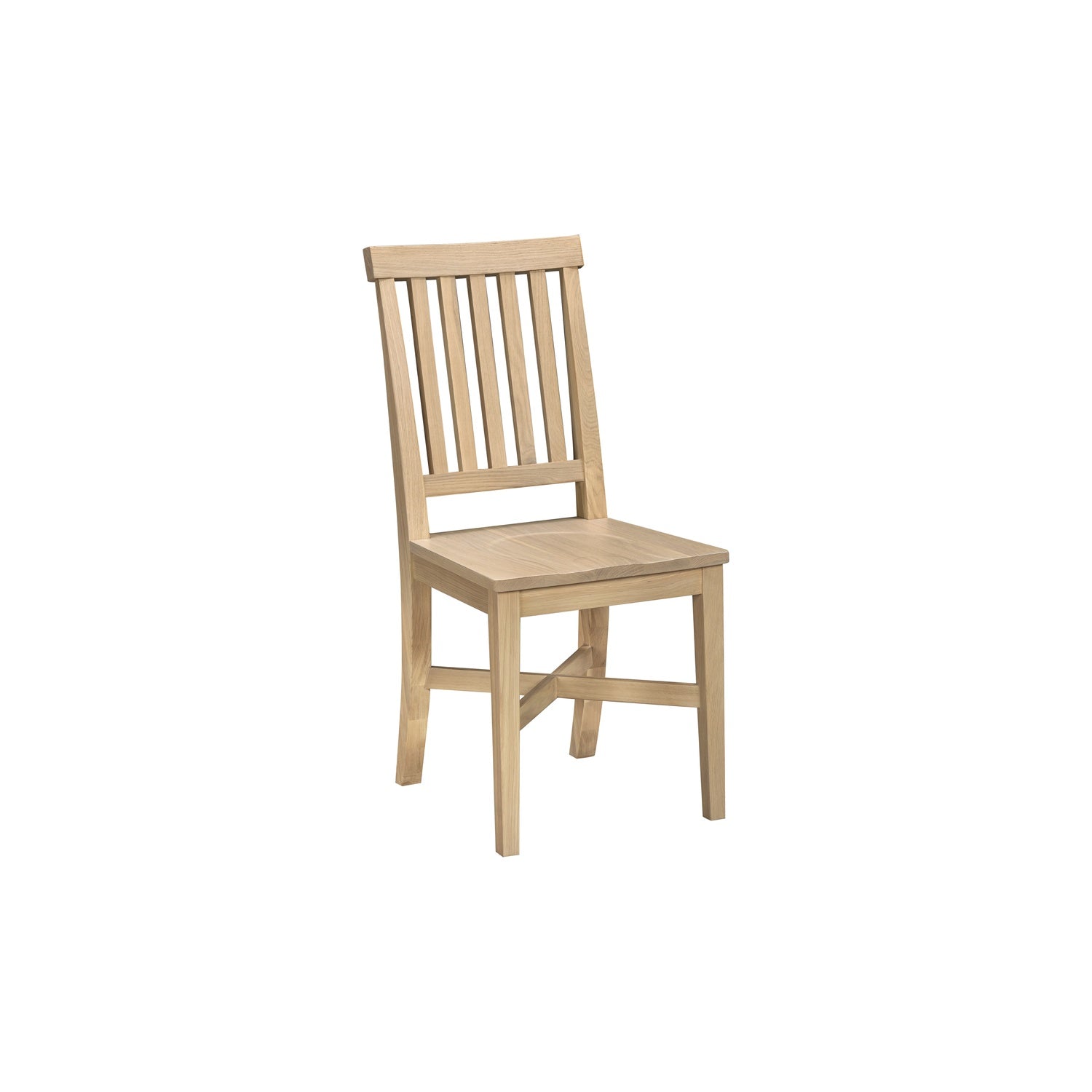 Tetbury Dining Chair With Wooden Seat in Natural Oak