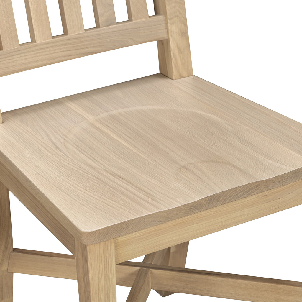 Tetbury Dining Chair With Wooden Seat in Natural Oak