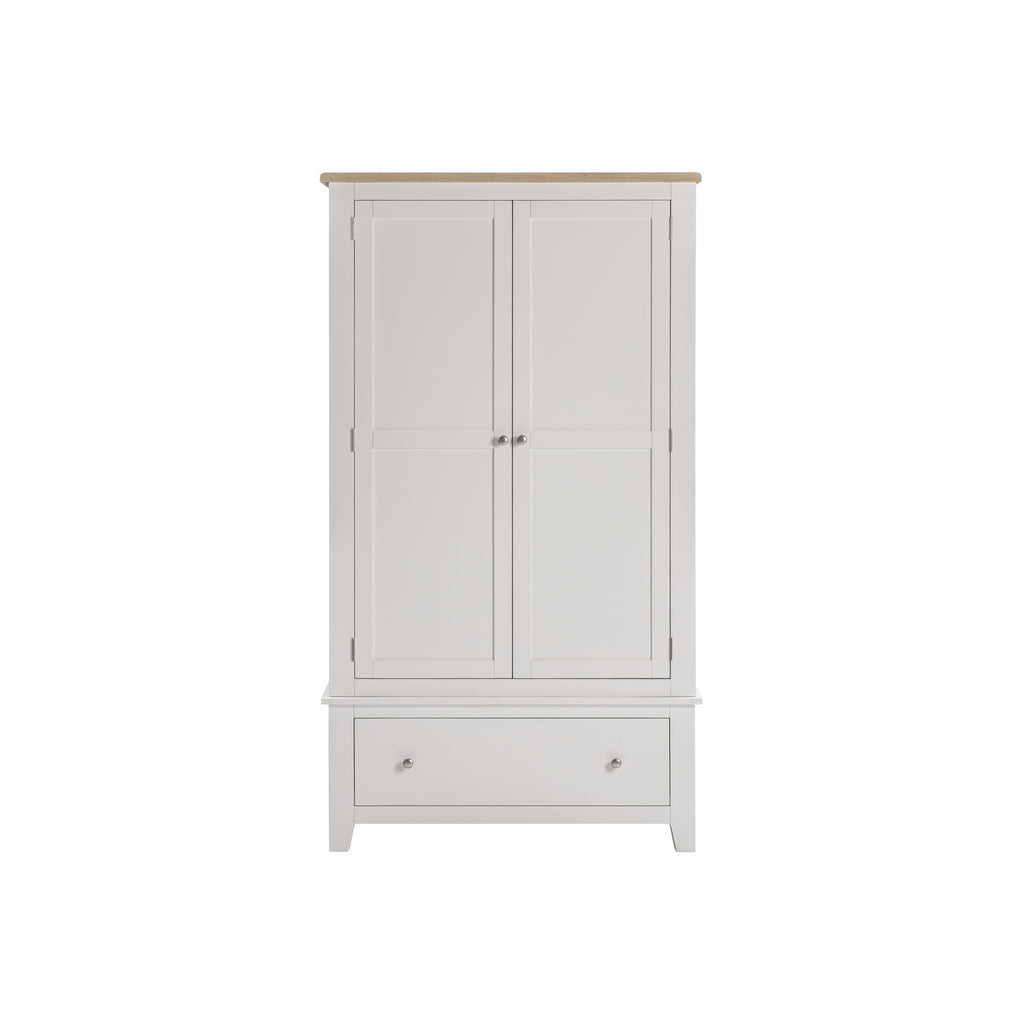 Tetbury Double Wardrobe in Painted / Oak
