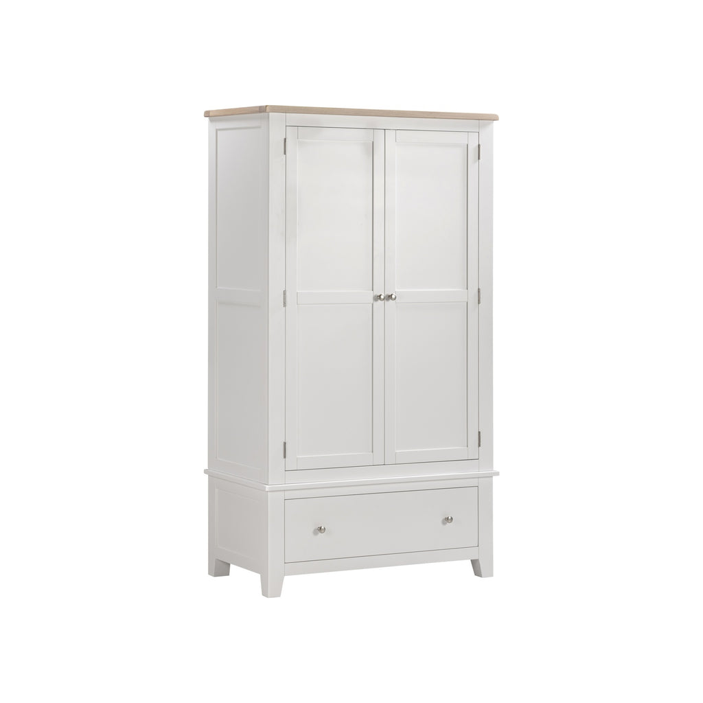Tetbury Double Wardrobe in Painted / Oak