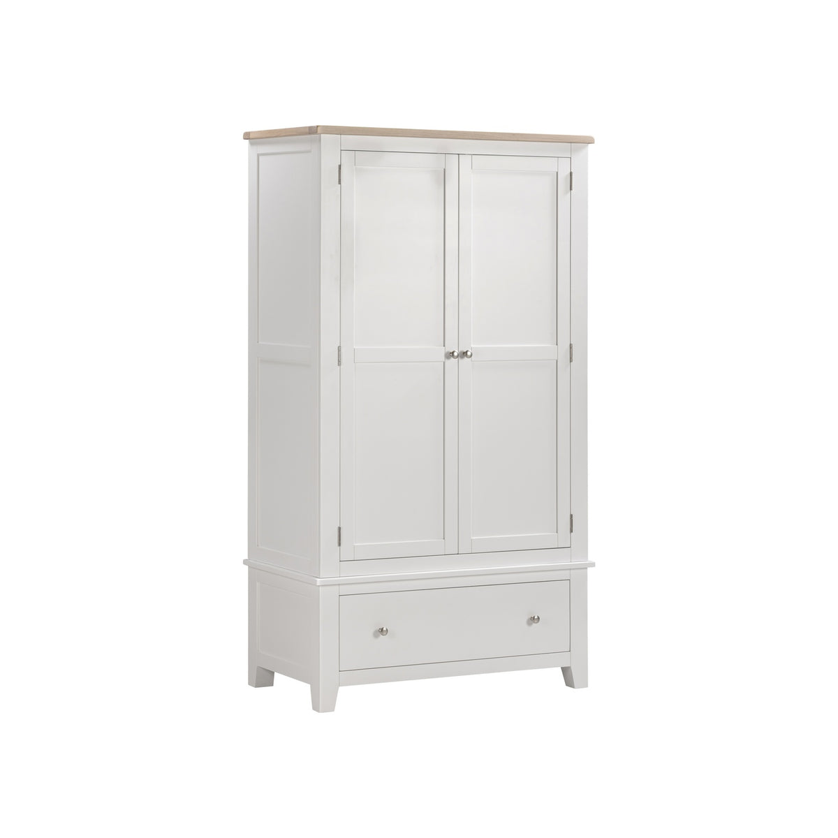 Tetbury Double Wardrobe in Painted / Oak