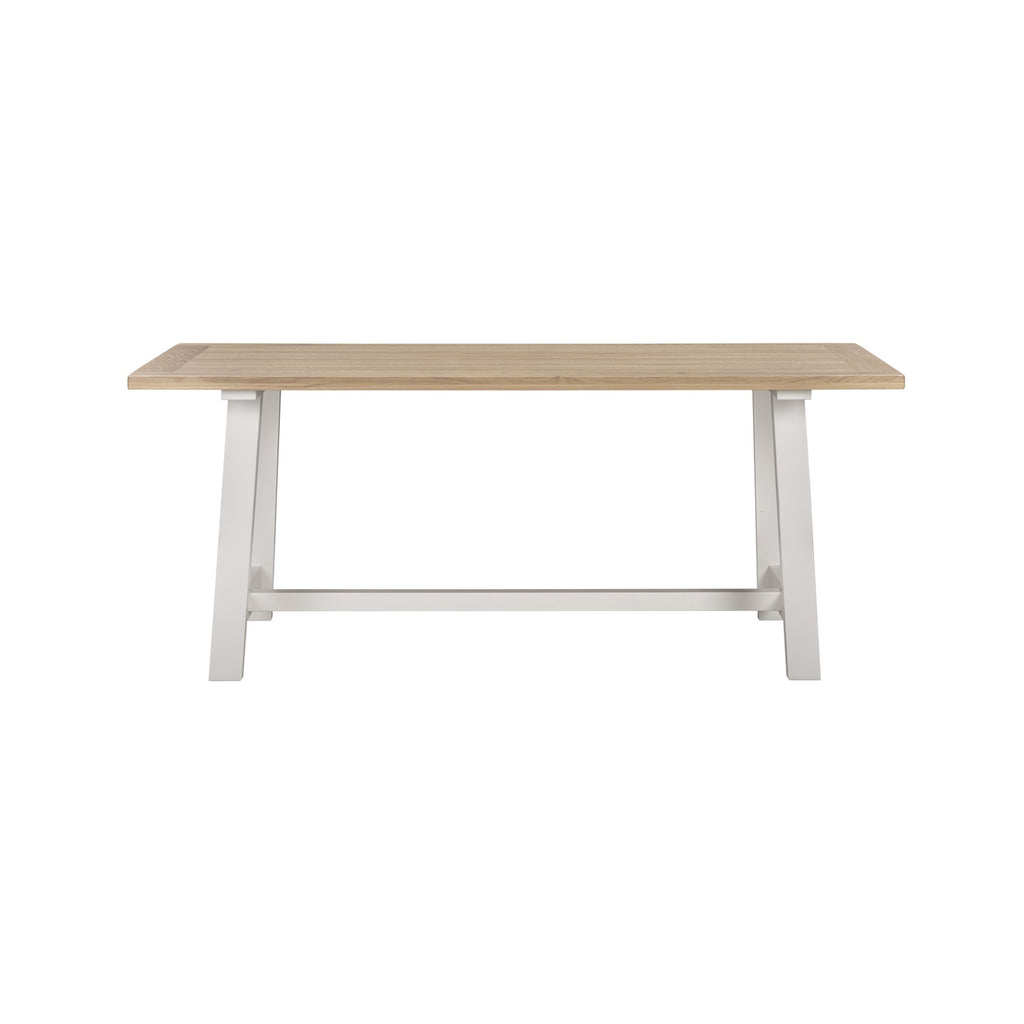 Tetbury Trestle Dining Table in Painted / Oak