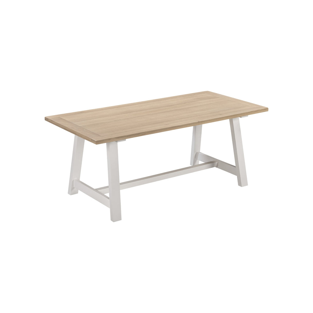 Tetbury Trestle Dining Table in Painted / Oak