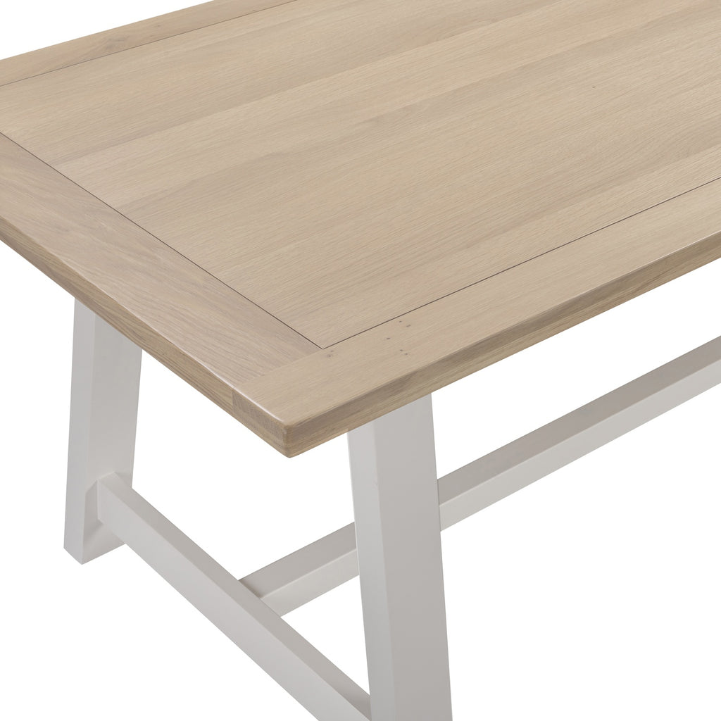 Tetbury Trestle Dining Table in Painted / Oak