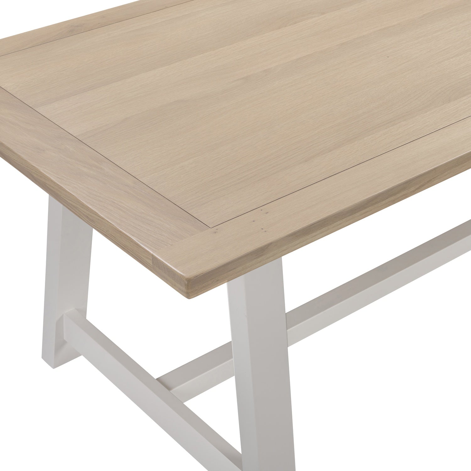 Tetbury Trestle Dining Table in Painted / Oak