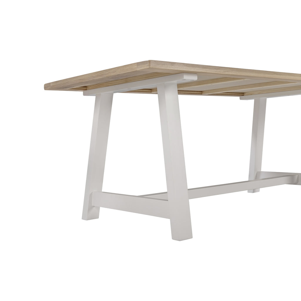 Tetbury Trestle Dining Table in Painted / Oak