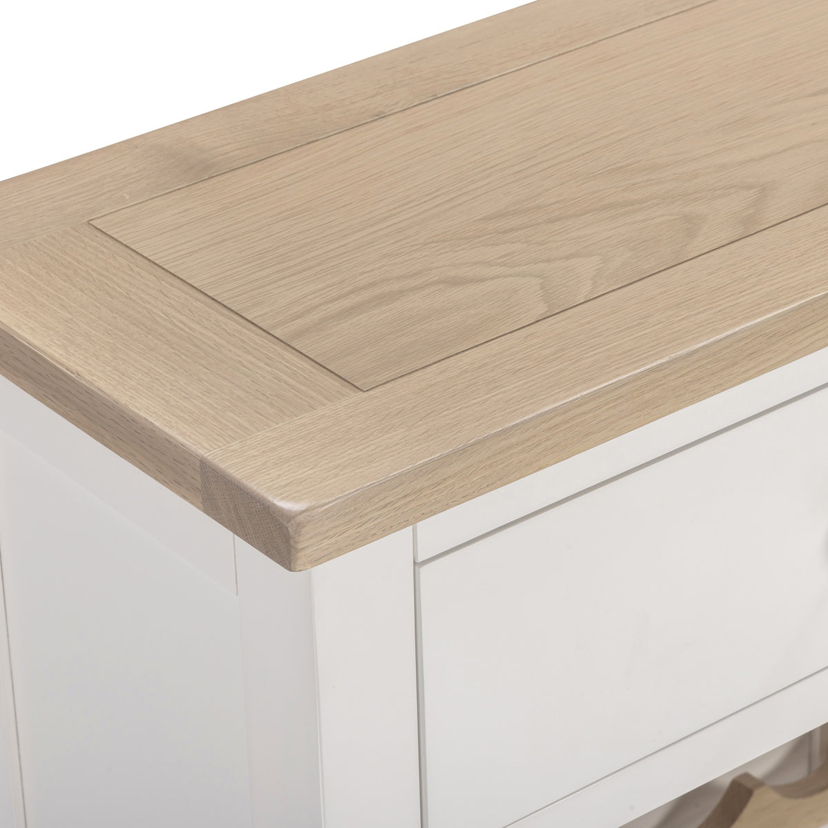 Tetbury Wine Console Table With Shelf in Painted / Oak