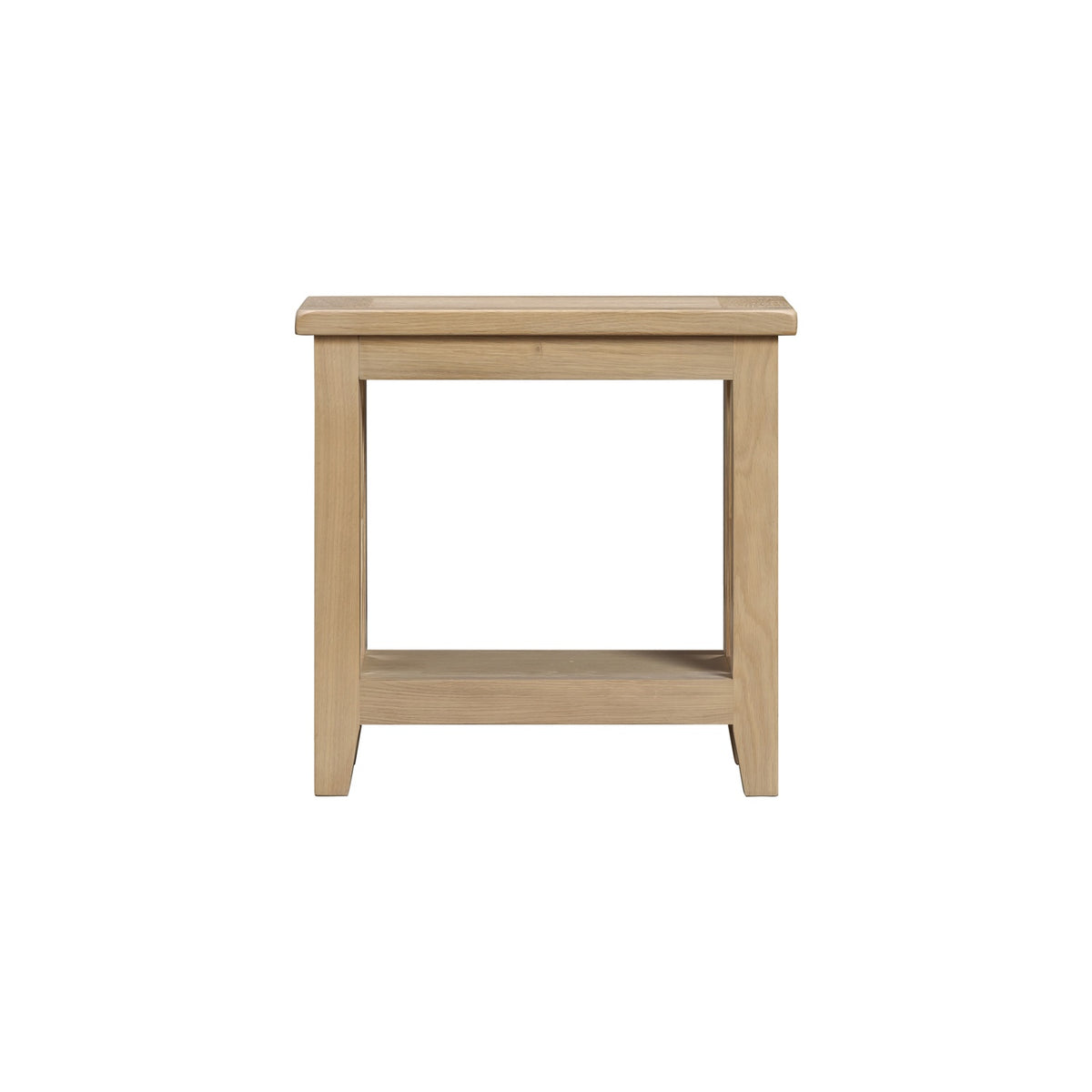 Tetbury X Leg Side Table With Shelf in Natural Oak