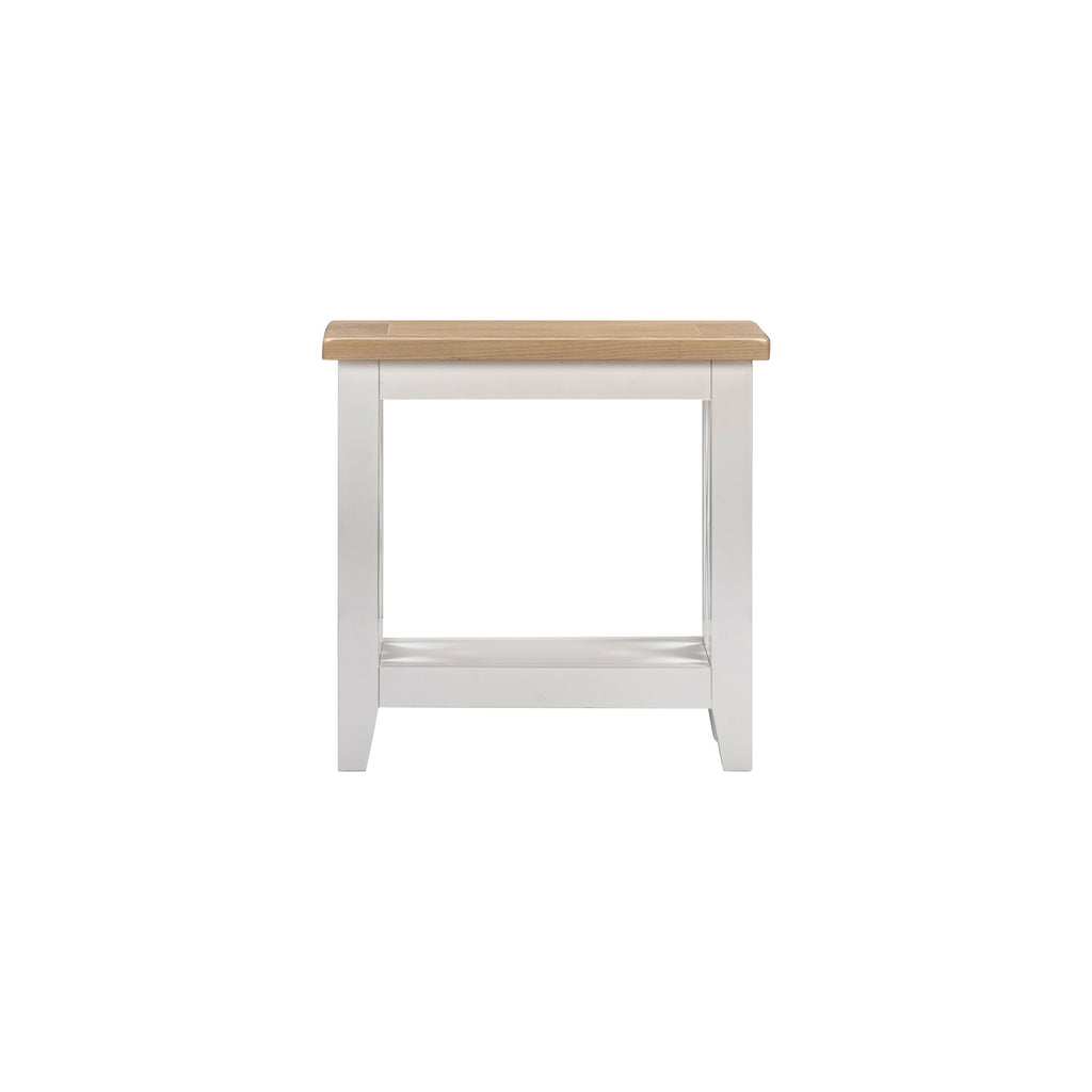 Tetbury X Leg Side Table With Shelf in Painted / Oak