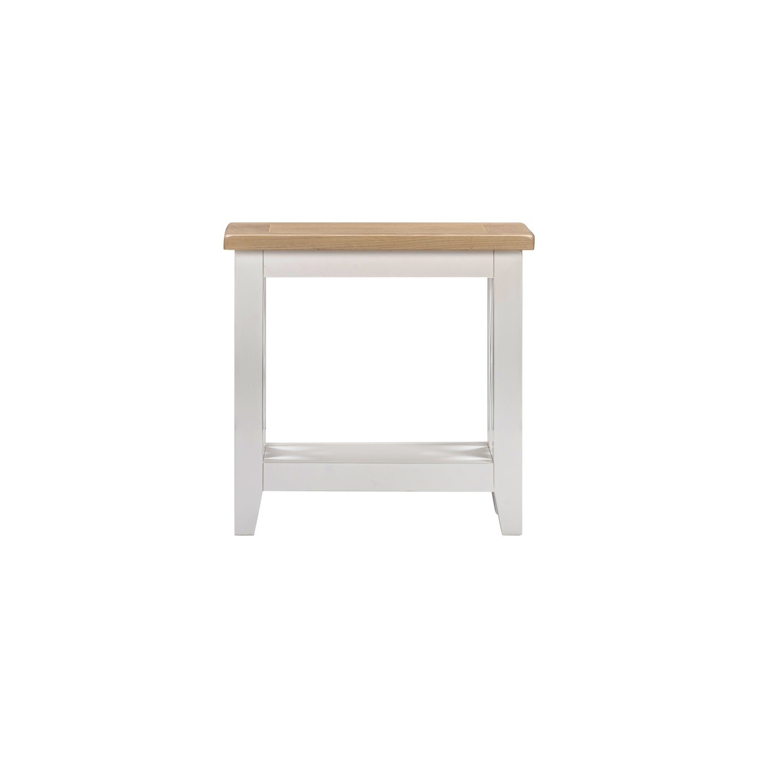 Tetbury X Leg Side Table With Shelf in Painted / Oak