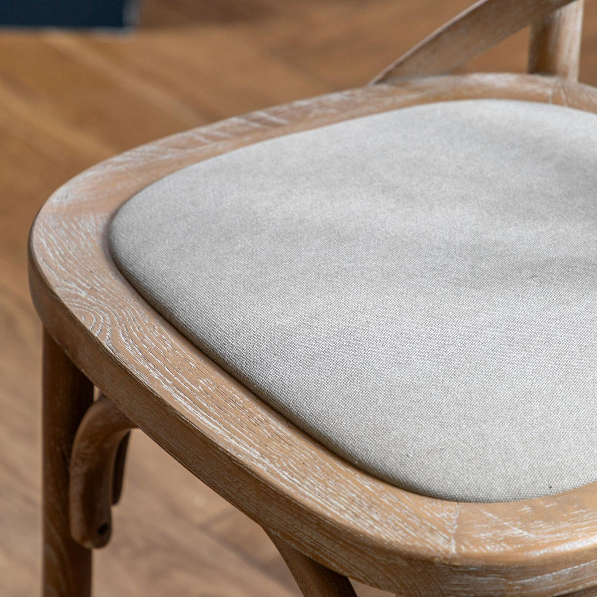 Cafe Chair Washed Oak Linen (2pk)