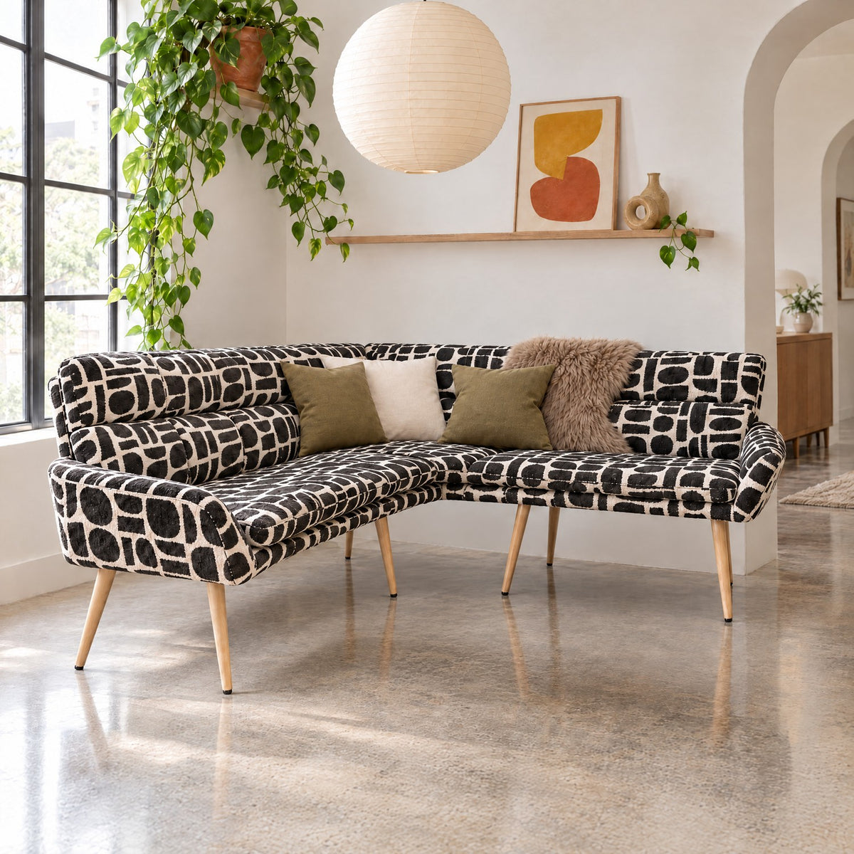 Sloane Corner Bench Black