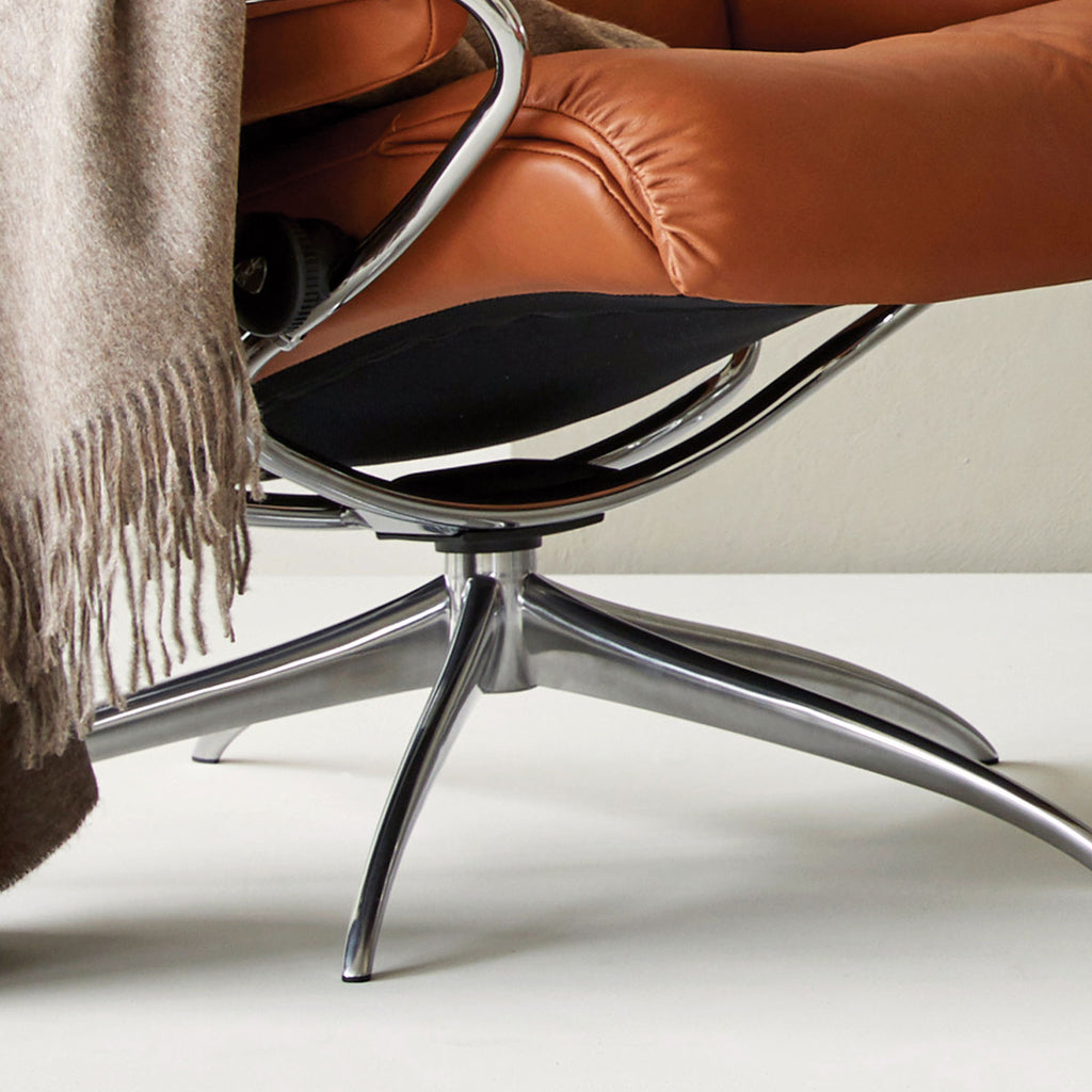 Stressless Toyko Recliner Adjustable Headrest Star Base & Footstool
