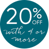 20 off with 4 or more