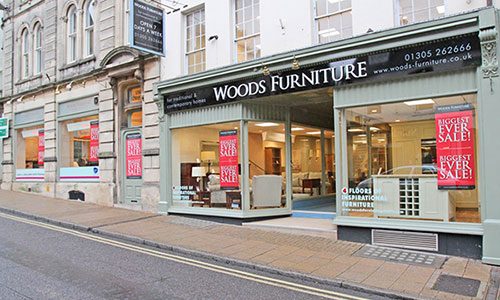 Woods Furniture is located right in the heart of Dorset’s County Town of Dorchester, still in the same place where it all began in 1875.
Over more than 140 years, Woods Furniture has grown to become one of the largest independent quality home furniture stores in the South West of England.