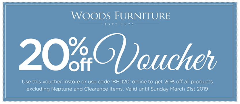 Have a good night sleep with 20% off your new mattress