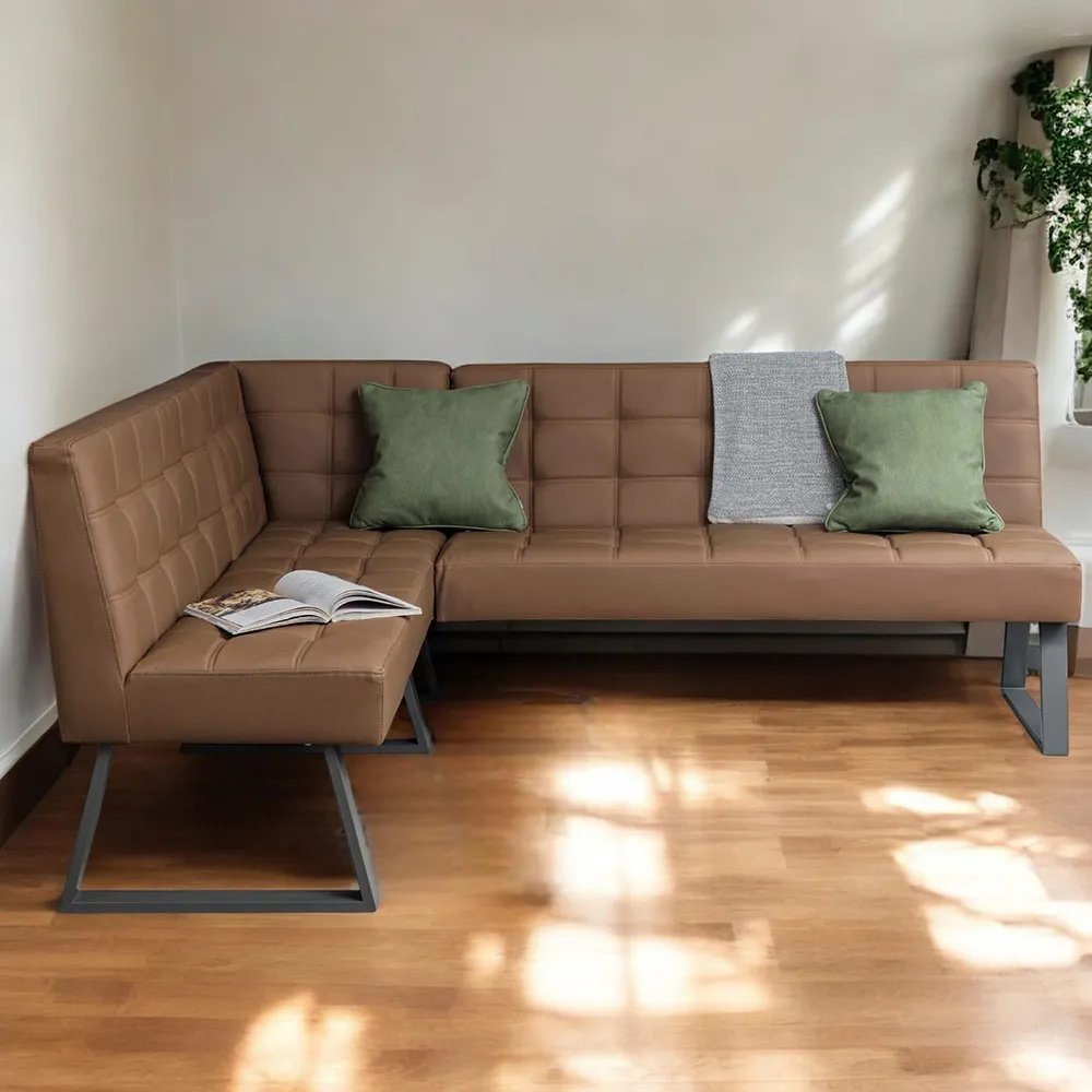 The Rubix, available in three colours, elevates your dining space with its sleek faux leather upholstery and sturdy metal legs, adding a modern industrial touch. When assembling, choose between right-hand facing or left-hand facing configurations to best fit your dining area layout. For added seating flexibility, a matching low bench is also available.

To keep you from waiting...the Rubix is stocked and ready for quick delivery.  Even better, take advantage of 0% APR finance to help spread the cost with ease.

Don't forget... you can get 15% OFF this collection with the code HOME15 at checkout!

