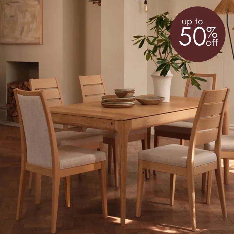Gathering friends and family around a stunning Ercol dining table, surrounded by perhaps a gorgous sideboard or a display cabinet this summer can be yours in our Ercol Clearance Event!
WIth UP TO 50% OFF Ercol Dining Furniture with ranges included such as Romana, Bosco, Lugo and many more you have a fantastic choice of finishes and styles to choose from, all adhering to the exacting quality standards of Ercol.