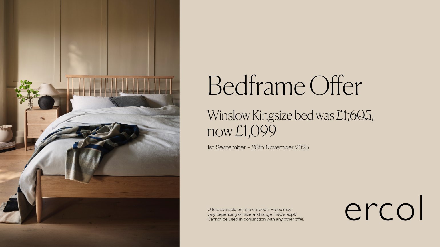 Winslow Ercol Bedroom Autumn Offer