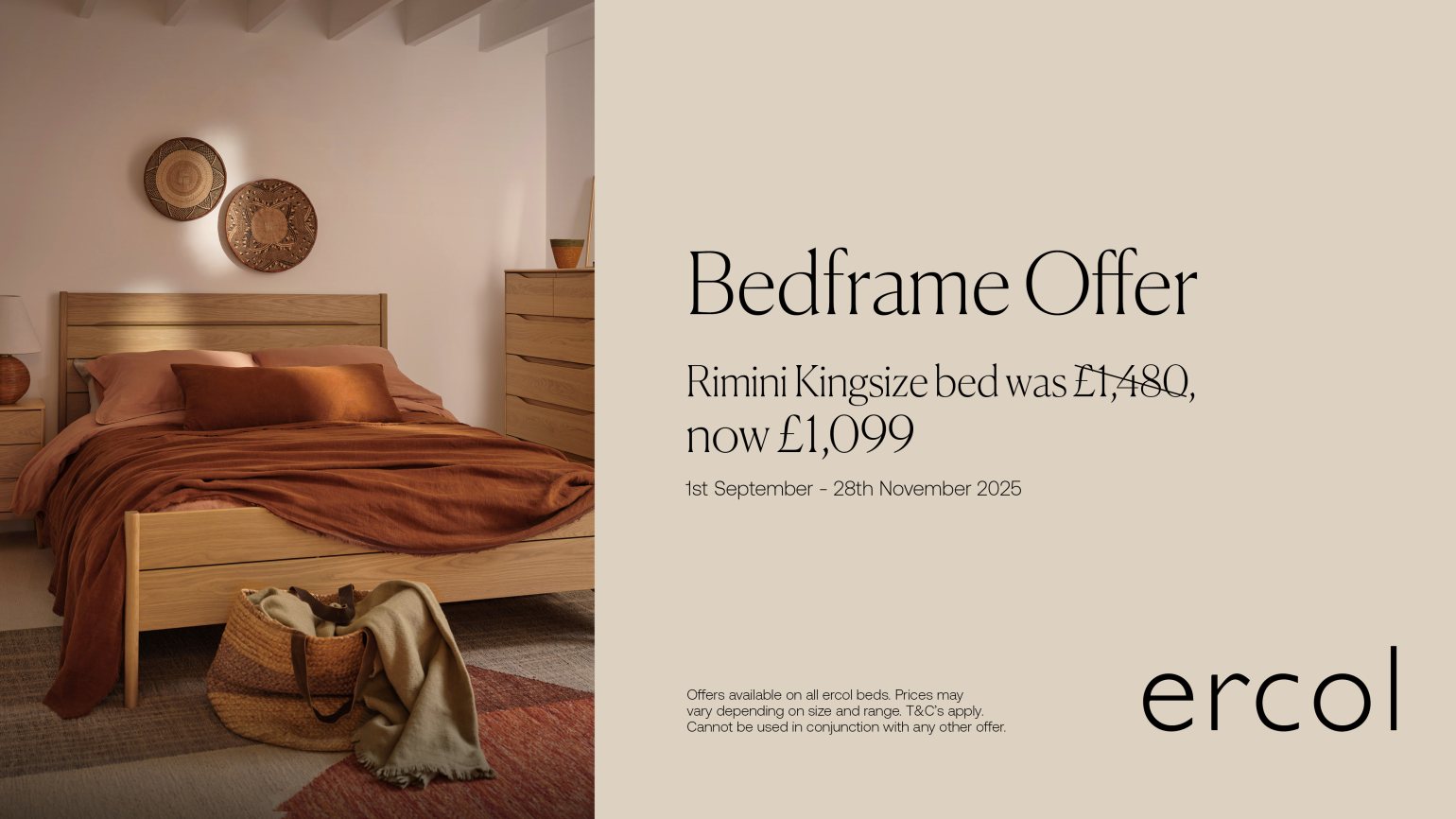 Rimini Ercol Bedroom Autumn Offer