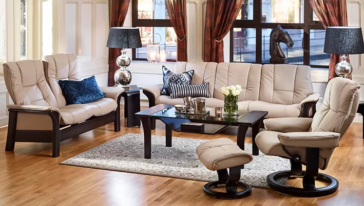 Let the whole family join in on the comfort with a Stressless sofa. An Ekornes sofa from Woods comes in a variety of leather options and sizes, so you can choose a style that will suit your home. You're sure to fall in love with our Stressless sofas collections.