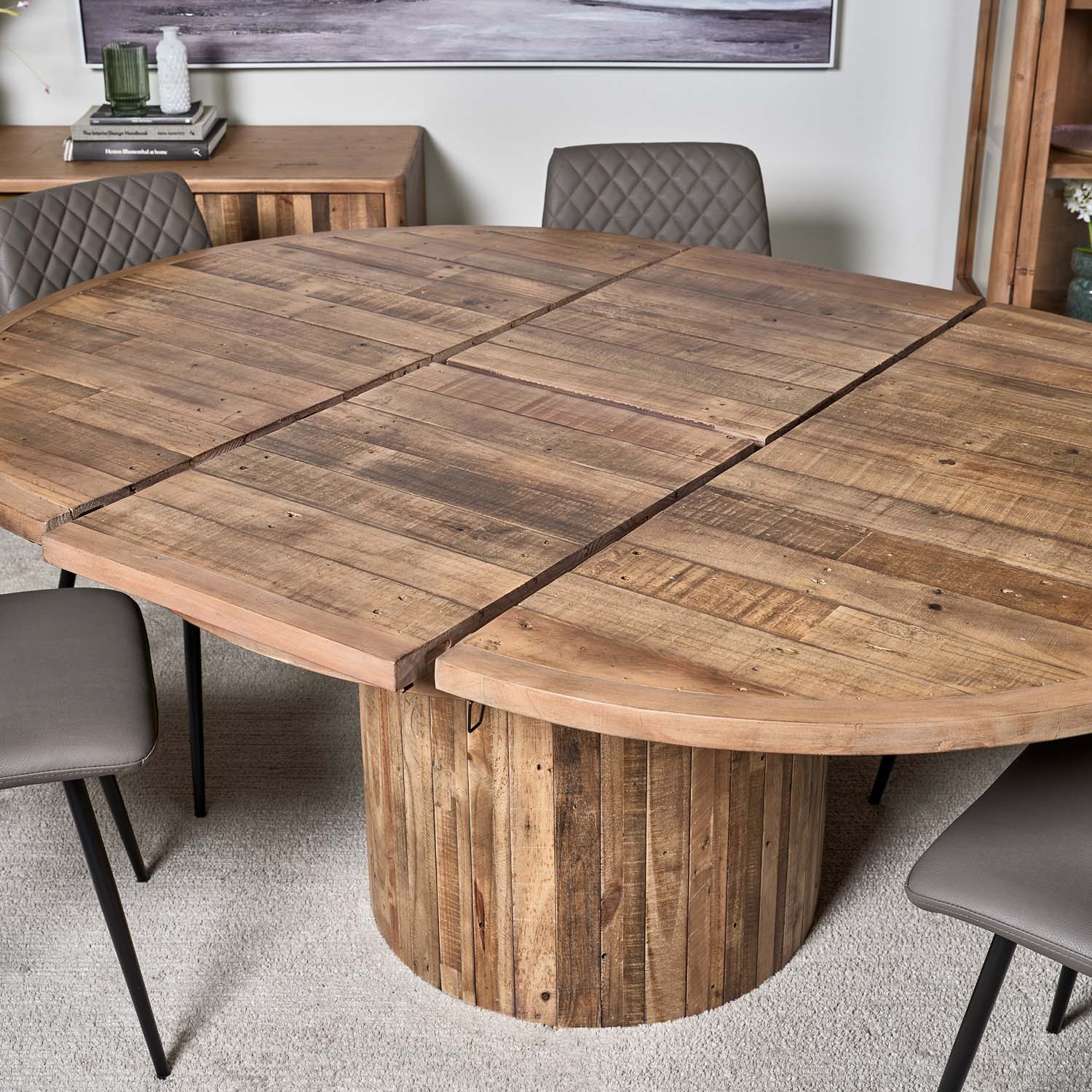 Woods Perth 135-185 Round Extending Dining Table - Woods Furniture