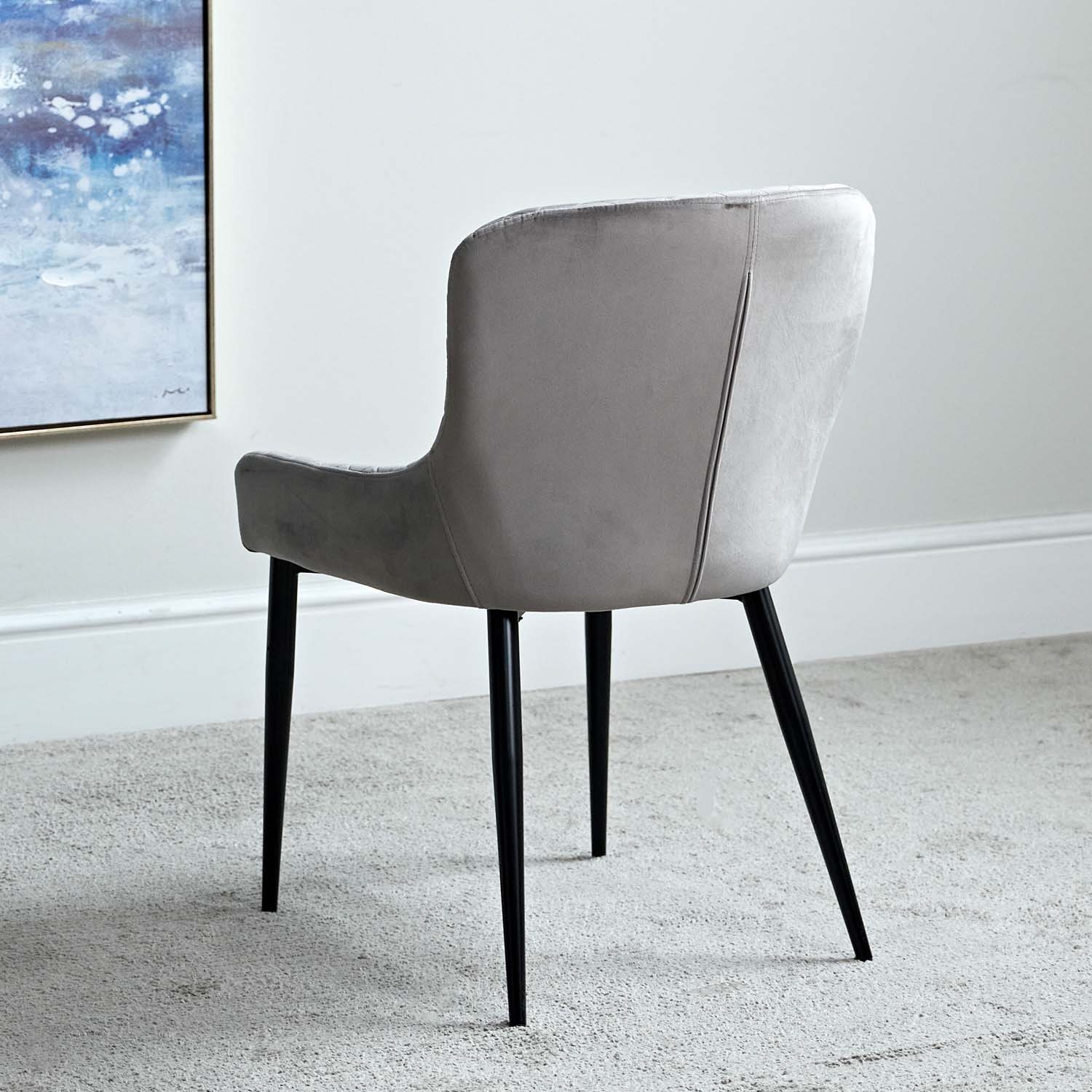 Clearance Carlton Light Grey Velvet Dining Chair (Set of 2) - Woods ...