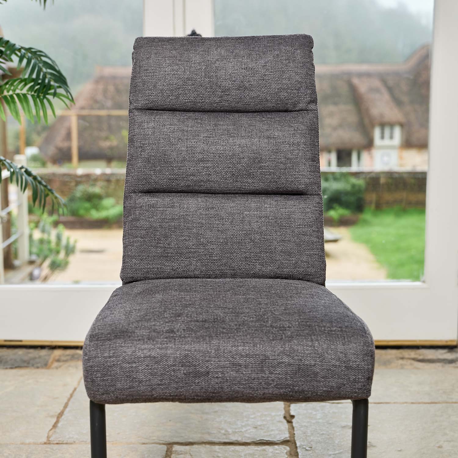 Clearance Ava Dark Grey Dining Chair in Fabric (Set of 2) - Woods Furniture