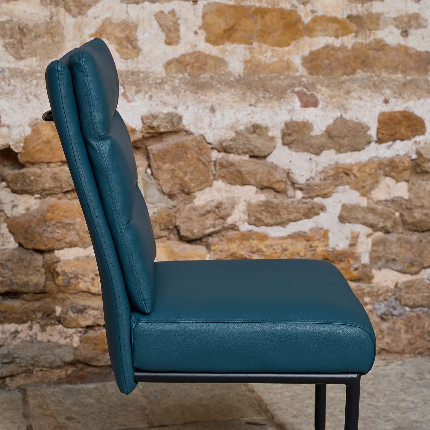 Woods Ava Teal Dining Chair in Faux Leather (Set of 2) - Woods Furniture