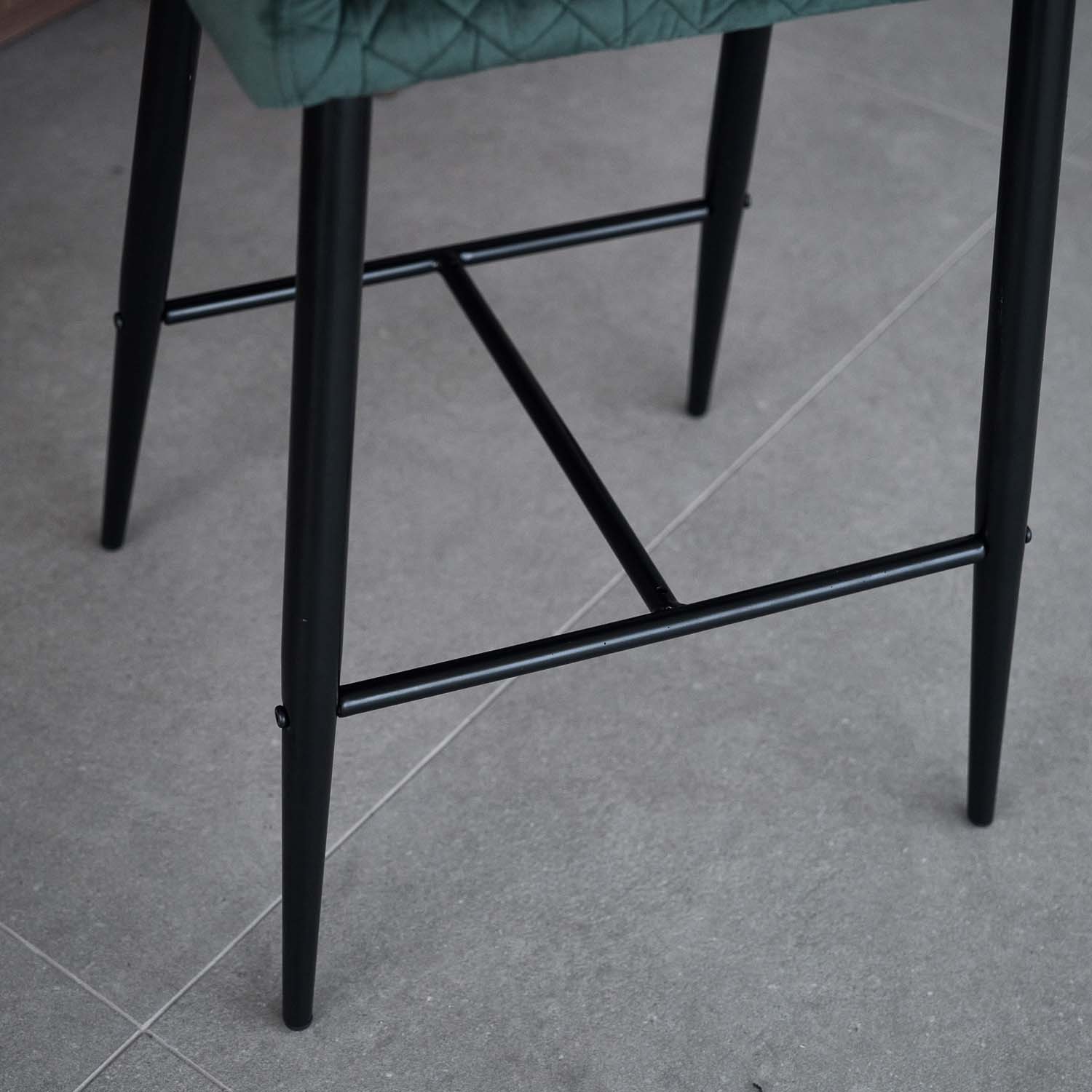 Woods Carlton Bar Stool Dark Green Velvet (Set of 2) Woods Furniture
