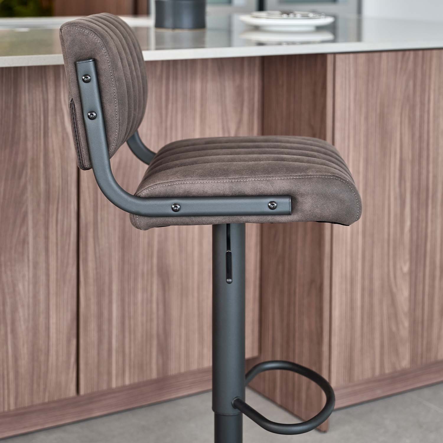 Woods Industrial Bar Stool in Grey Woods Furniture