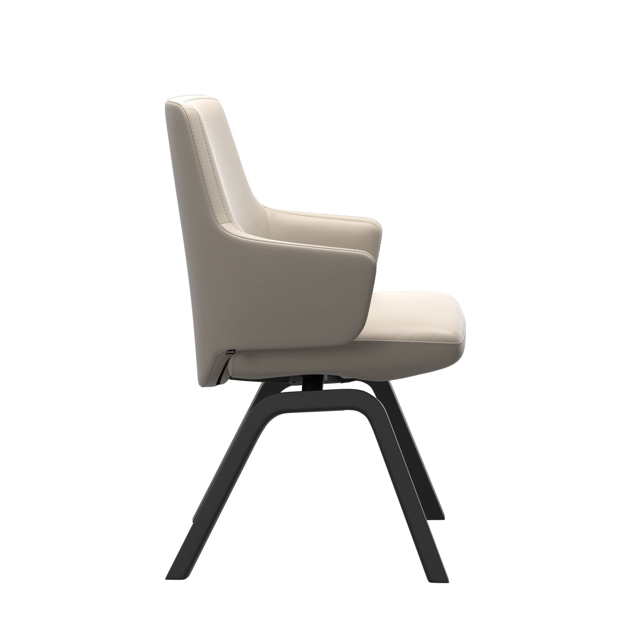 Stressless Vanilla Low Back Dining Chair with Contemporary Base - Woods Furniture