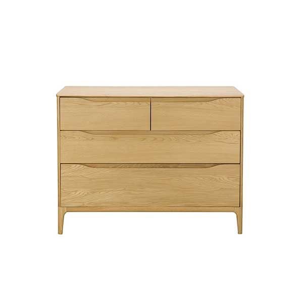 Rimini 4 Drawer Low Wide Chest Ercol Chest Of Drawers Woods Furniture