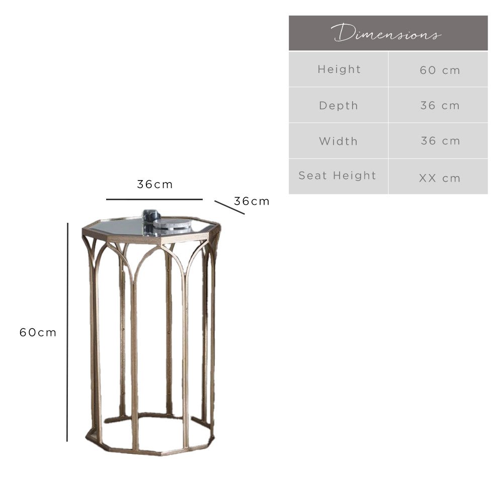 Canterbury Side Table Mirrored Side Table Woods Furniture