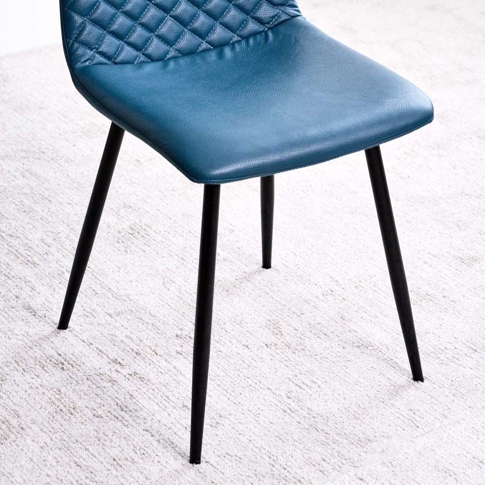 Dining Chairs Teal Pair | Ripley Faux Leather - Woods Furniture