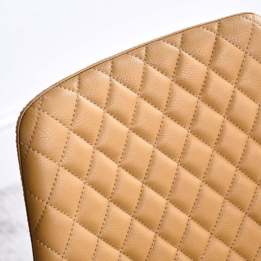 Dining Chairs Mustard (Pair) Ripley Faux Leather Woods Furniture